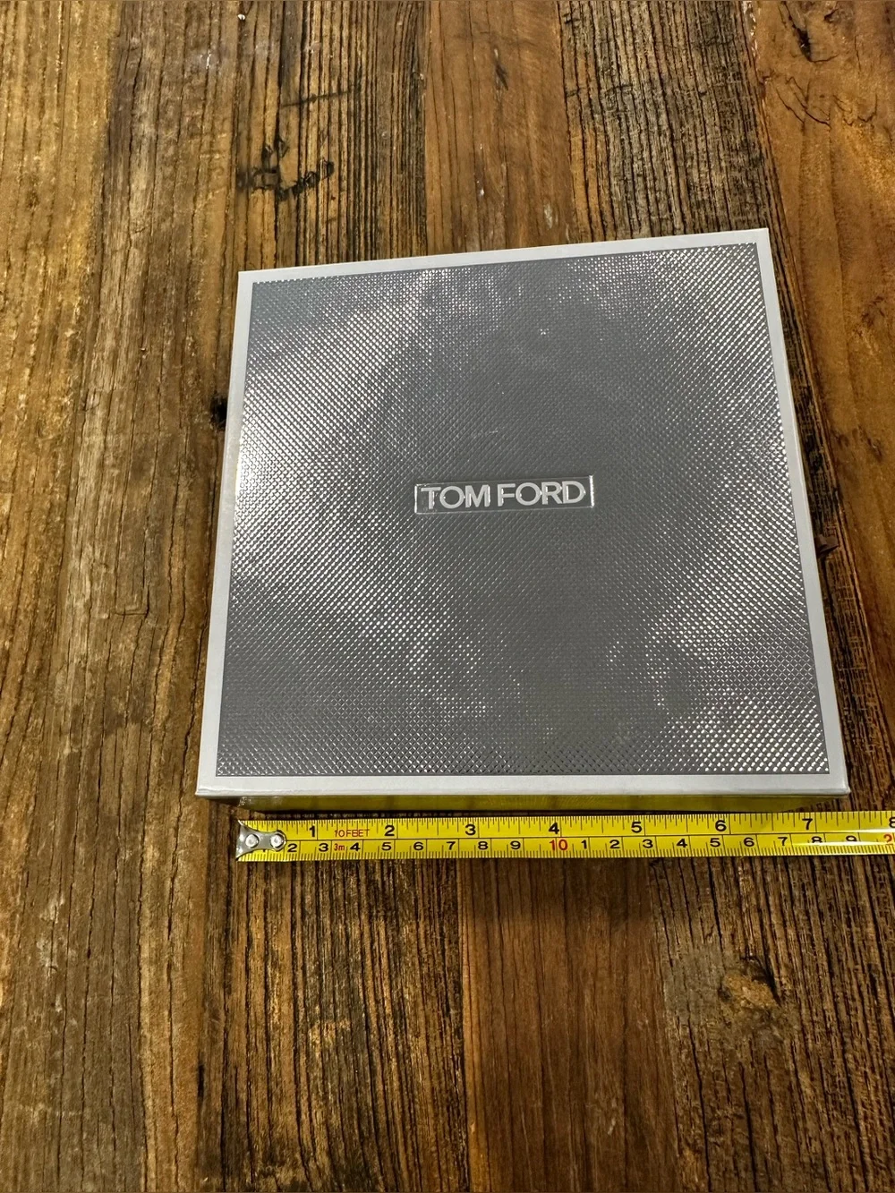 Tom Ford Silver Gray Textured empty box